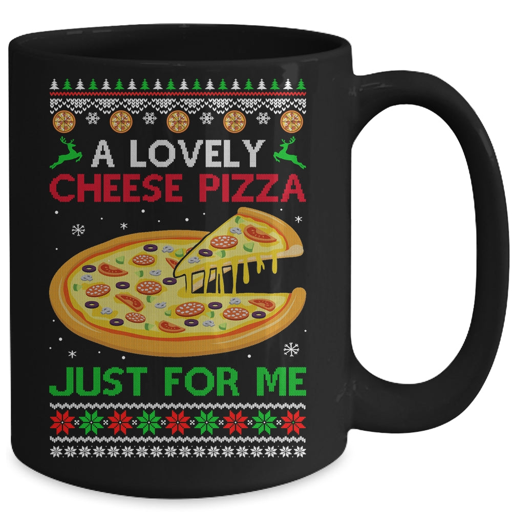 A Lovely Cheese Pizza Alone Funny Christmas Ugly Xmas Home Mug | siriusteestore