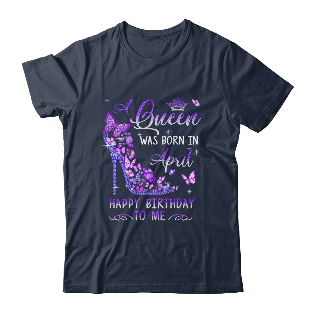 A Queen Was Born In April Cute Birthday Girls Women Shirt & Tank Top | siriusteestore