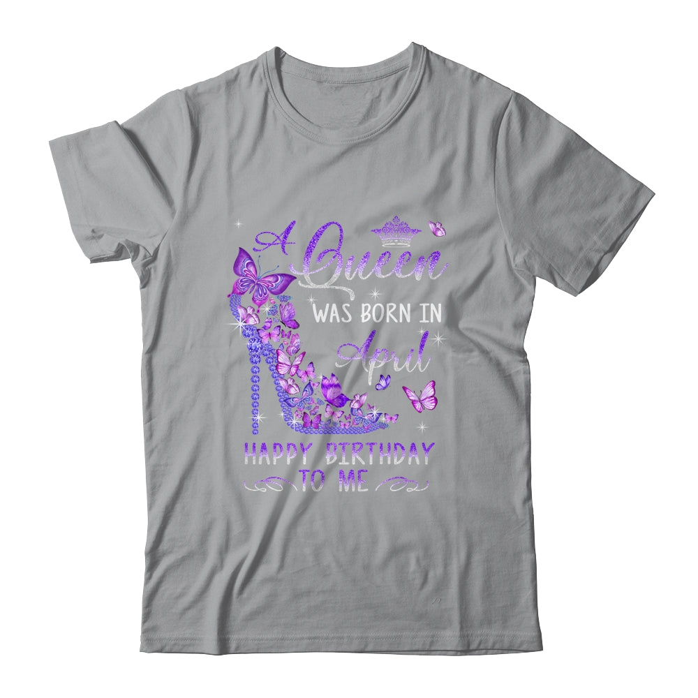 A Queen Was Born In April Cute Birthday Girls Women Shirt & Tank Top | siriusteestore