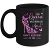 A Queen Was Born In April Happy Birthday To Me Pink Mug | siriusteestore
