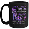 A Queen Was Born In August Cute Birthday Girls Women Mug | siriusteestore