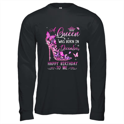 A Queen Was Born In December Happy Birthday To Me Pink Shirt & Hoodie | siriusteestore