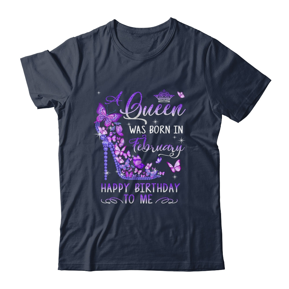 A Queen Was Born In February Cute Birthday Girls Women Shirt & Tank Top | siriusteestore