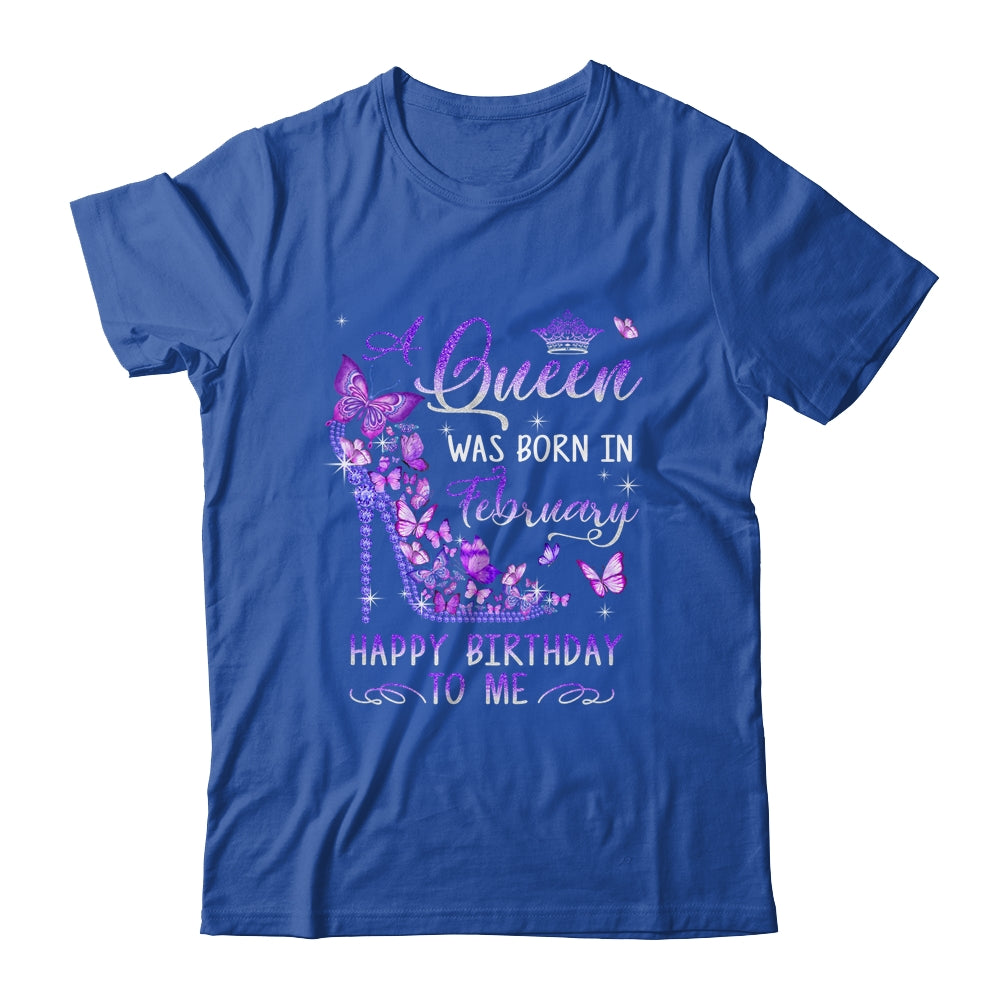 A Queen Was Born In February Cute Birthday Girls Women Shirt & Tank Top | siriusteestore