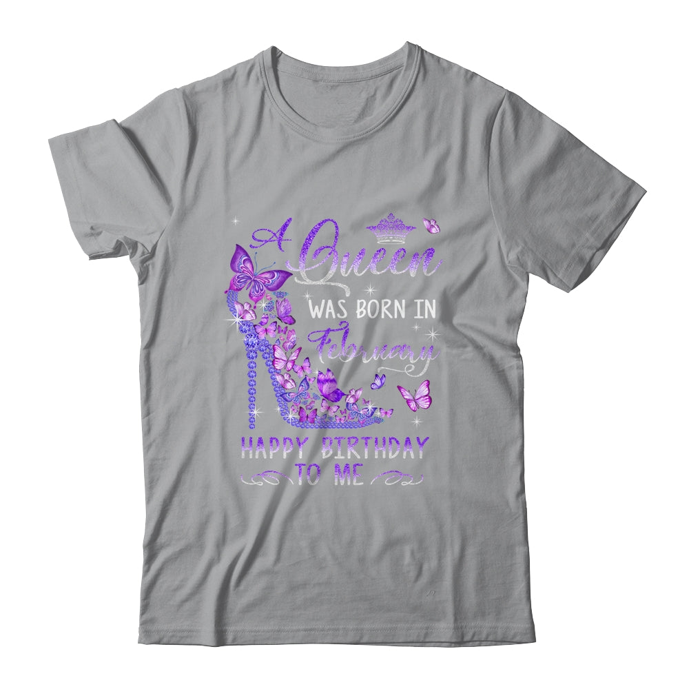 A Queen Was Born In February Cute Birthday Girls Women Shirt & Tank Top | siriusteestore