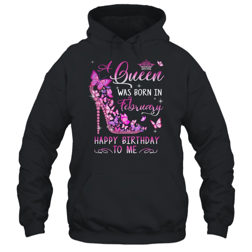 A Queen Was Born In February Happy Birthday To Me Pink Shirt & Tank Top | siriusteestore