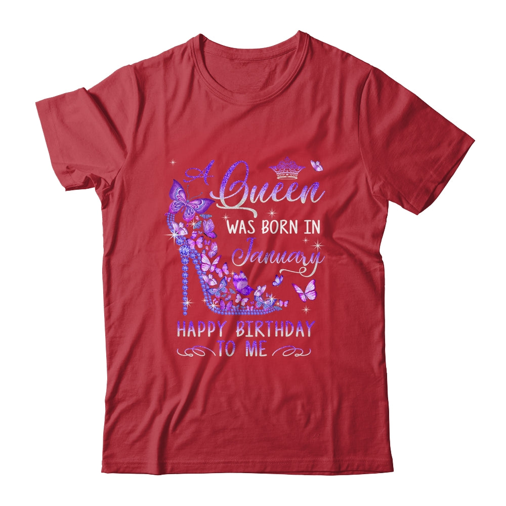 A Queen Was Born In January Cute Birthday Girls Women Shirt & Tank Top | siriusteestore
