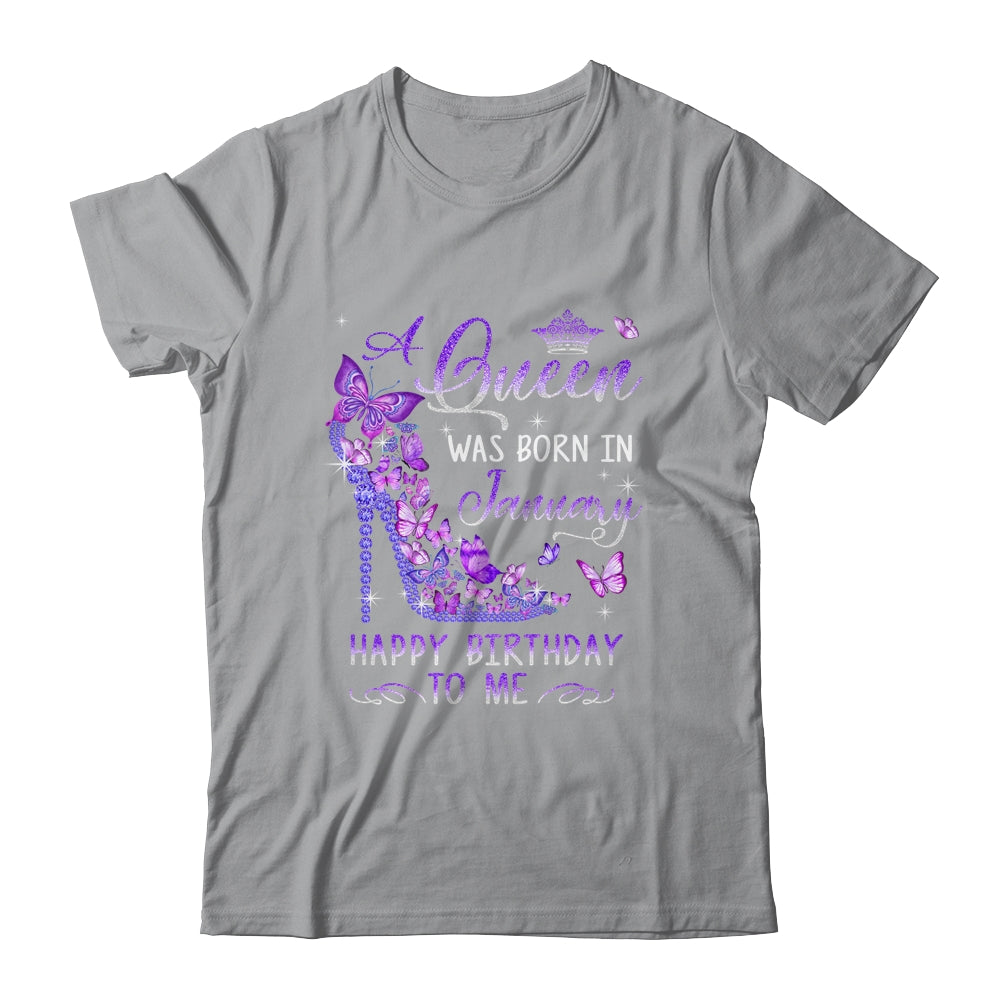 A Queen Was Born In January Cute Birthday Girls Women Shirt & Tank Top | siriusteestore