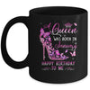 A Queen Was Born In January Happy Birthday To Me Pink Mug | siriusteestore