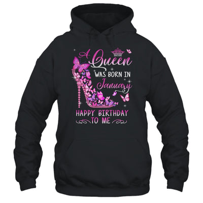 A Queen Was Born In January Happy Birthday To Me Pink Shirt & Tank Top | siriusteestore