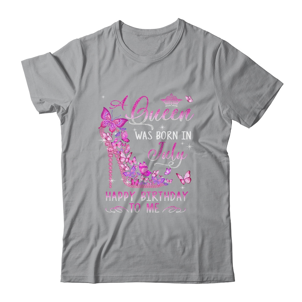 A Queen Was Born In July Happy Birthday To Me Pink Shirt & Tank Top | siriusteestore