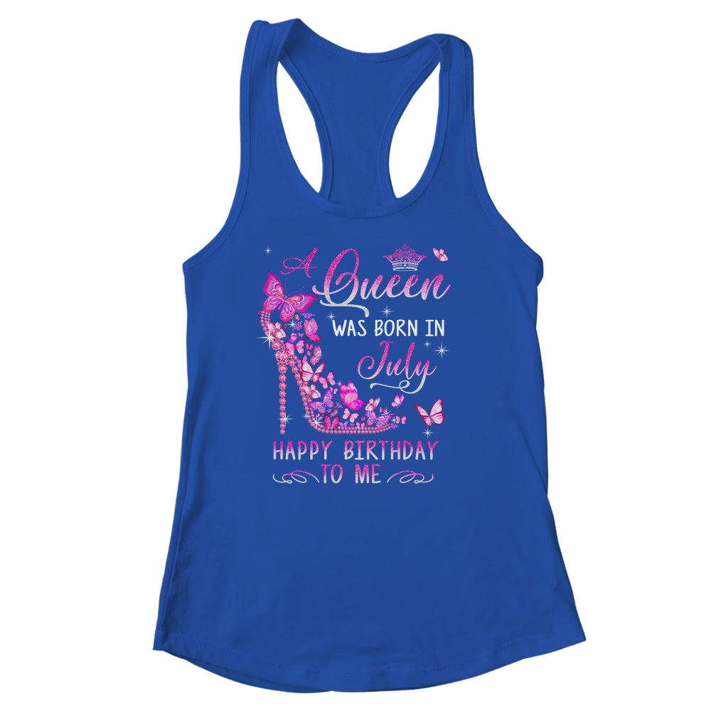 A Queen Was Born In July Happy Birthday To Me Pink Shirt & Tank Top | siriusteestore