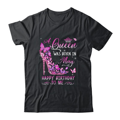 A Queen Was Born In May Happy Birthday To Me Pink Shirt & Tank Top | siriusteestore