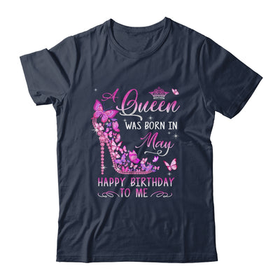 A Queen Was Born In May Happy Birthday To Me Pink Shirt & Tank Top | siriusteestore