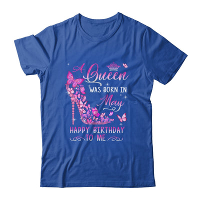 A Queen Was Born In May Happy Birthday To Me Pink Shirt & Tank Top | siriusteestore