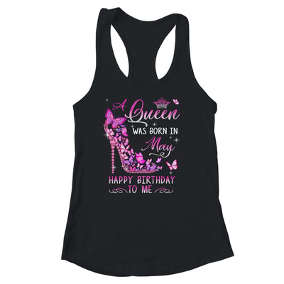A Queen Was Born In May Happy Birthday To Me Pink Shirt & Tank Top | siriusteestore