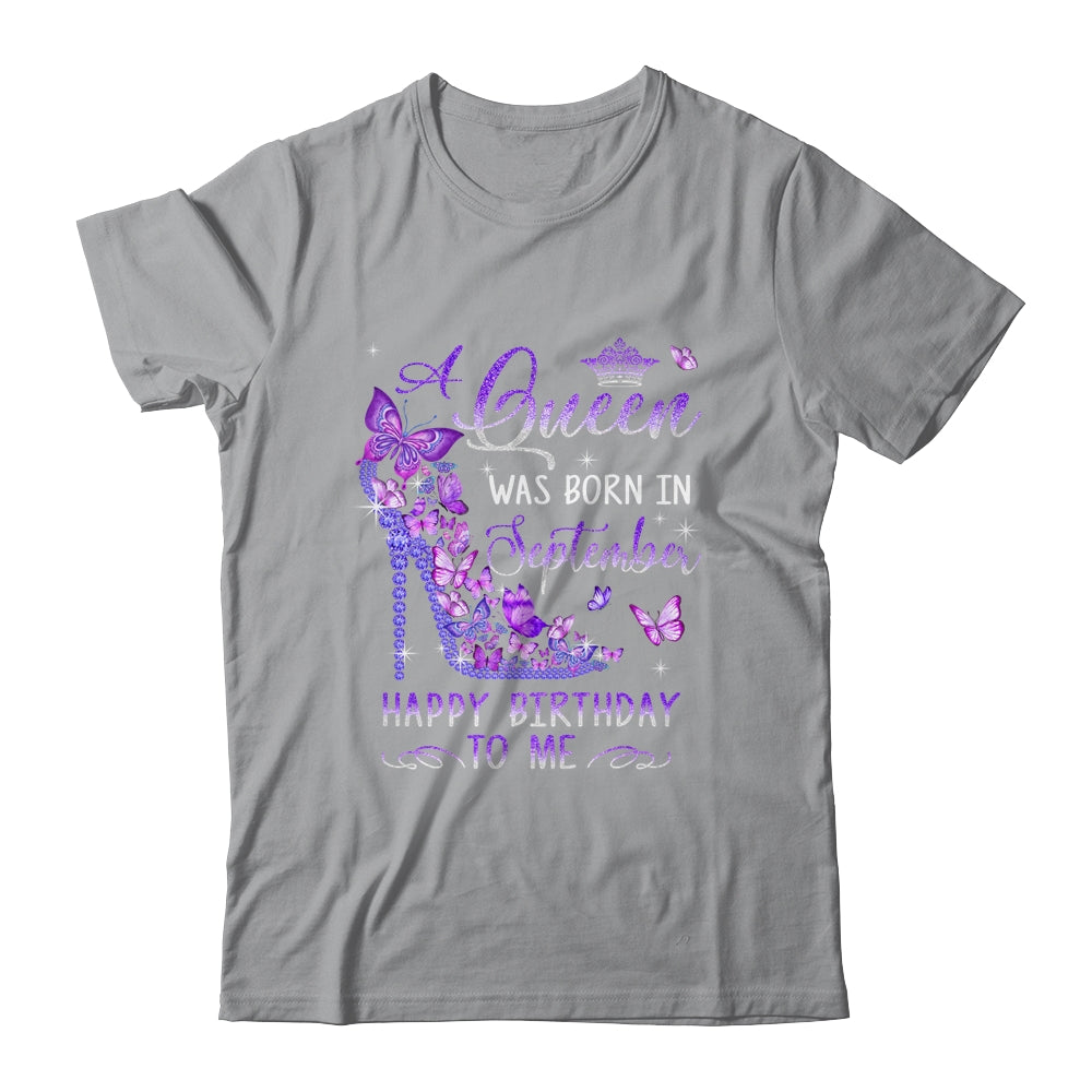 A Queen Was Born In September Cute Birthday Girls Women Shirt & Tank Top | siriusteestore