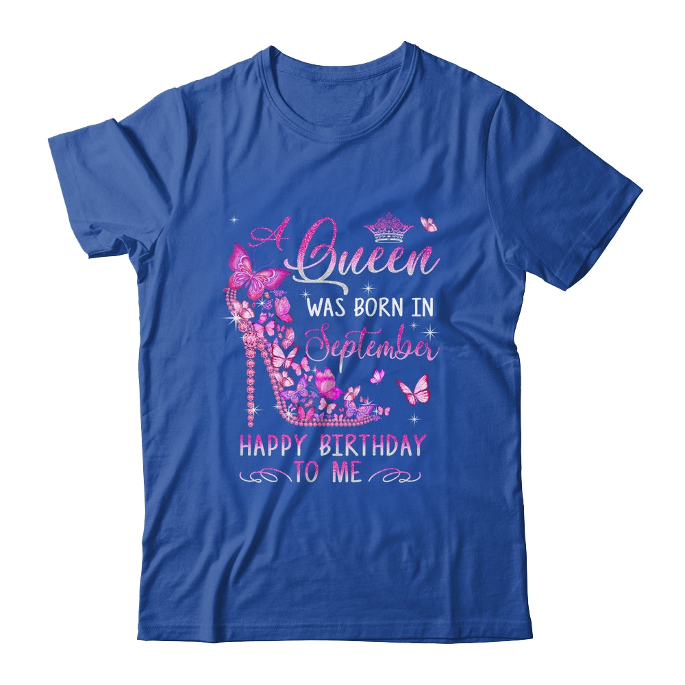 A Queen Was Born In September Happy Birthday To Me Pink Shirt & Tank Top | siriusteestore