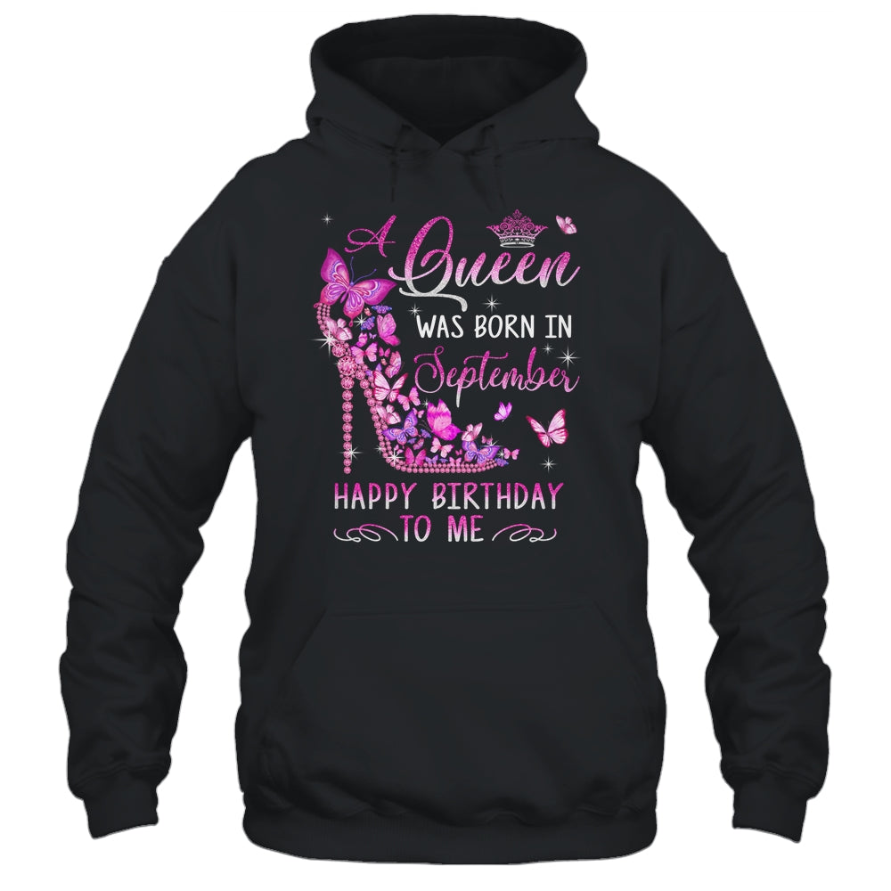 A Queen Was Born In September Happy Birthday To Me Pink Shirt & Tank Top | siriusteestore