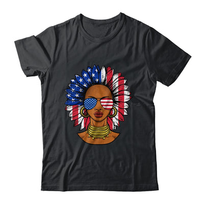 Afro Sunflower African American 4th Of July Melanin Shirt & Tank Top | siriusteestore