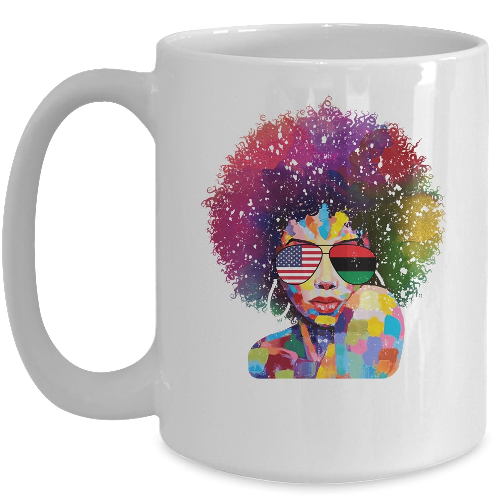 Afro Women Black Queen African American Melanin Queen Mug | siriusteestore