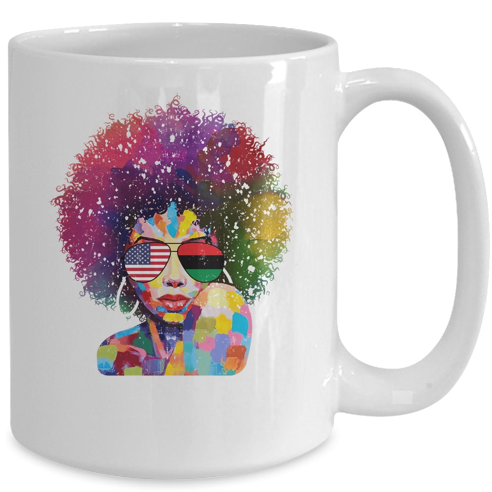 Afro Women Black Queen African American Melanin Queen Mug | siriusteestore