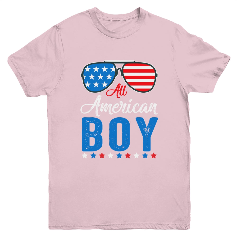 All American Boy 4th Of July Boy Kids Teens Sunglasses Youth Shirt | siriusteestore