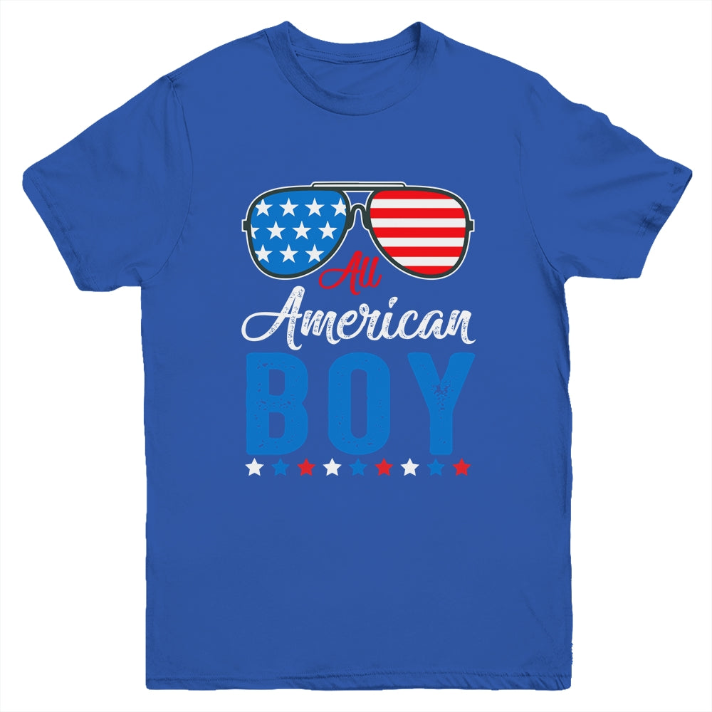 All American Boy 4th Of July Boy Kids Teens Sunglasses Youth Shirt | siriusteestore