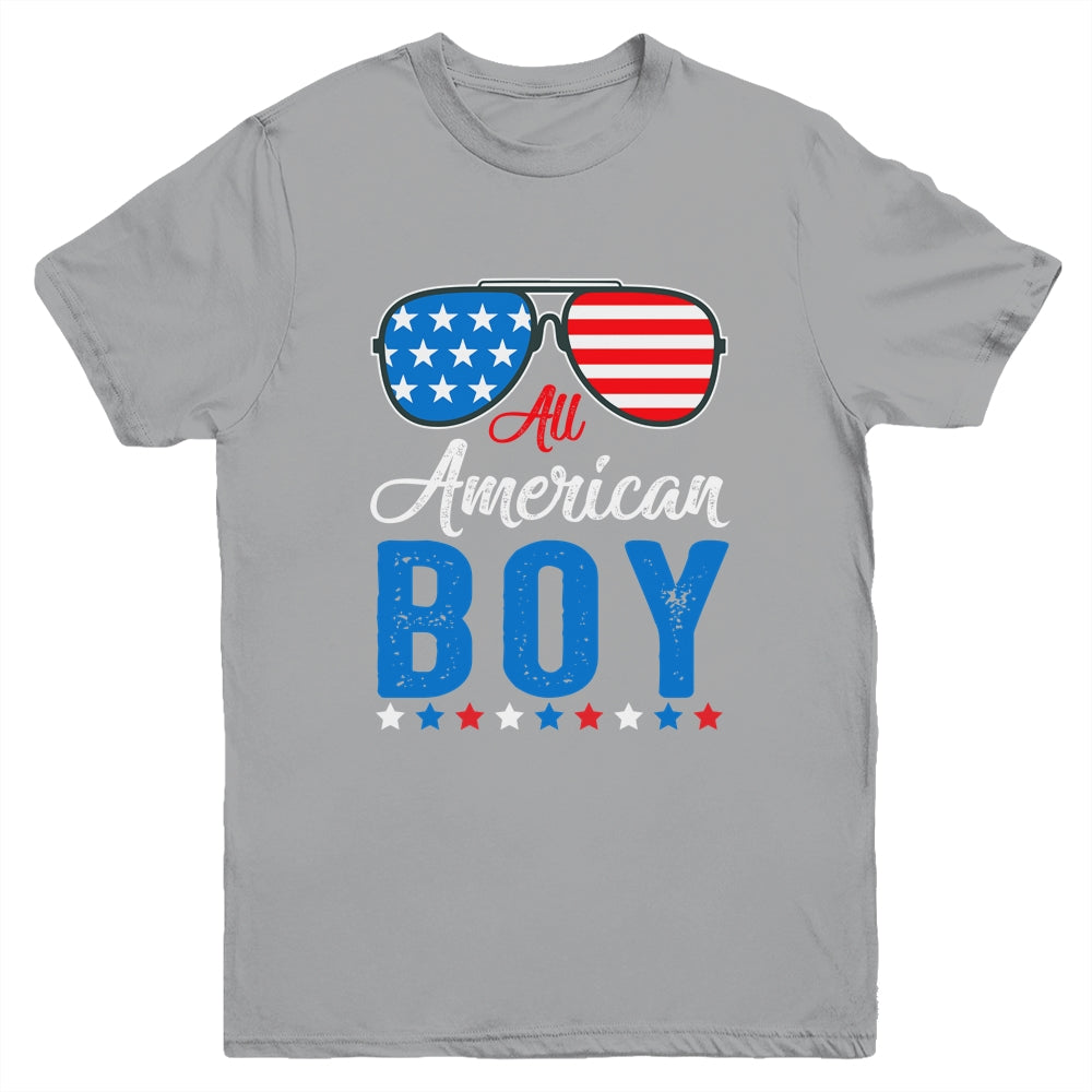 All American Boy 4th Of July Boy Kids Teens Sunglasses Youth Shirt | siriusteestore