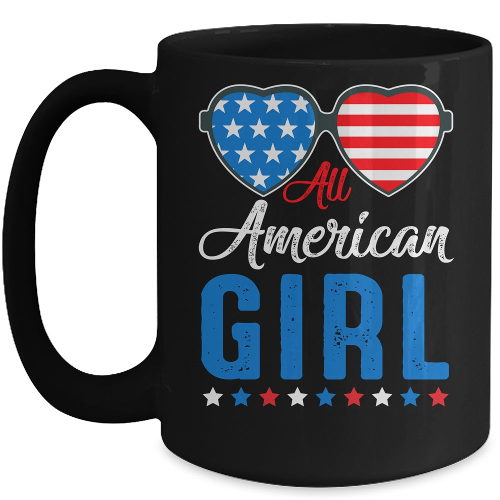 All American Girl 4th Of July Girls Kids Teens Sunglasses Mug | siriusteestore