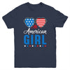 All American Girl 4th Of July Girls Kids Teens Sunglasses Youth Shirt | siriusteestore