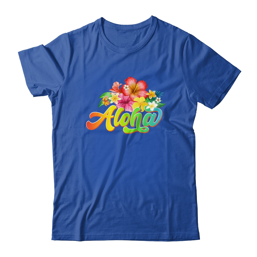 Aloha Flowers Hawaiian Funny Hawaii Beach Luau Party Shirt & Tank Top | siriusteestore