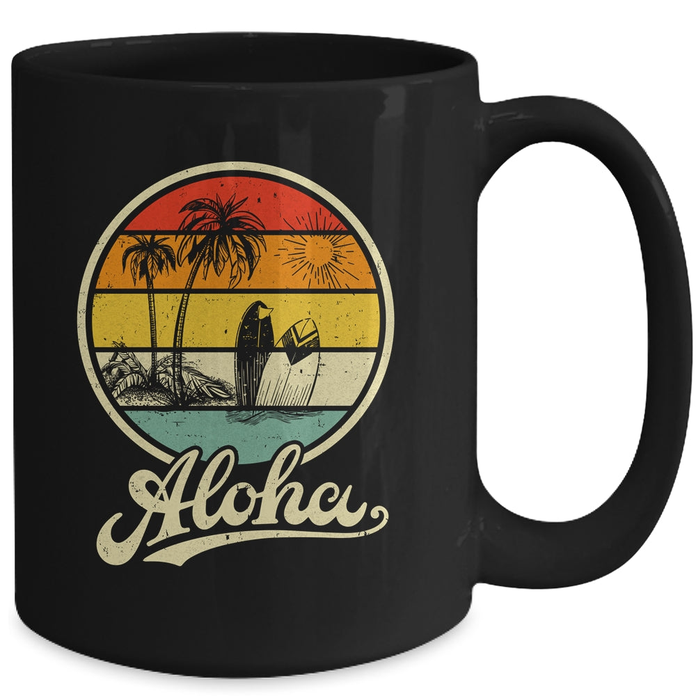 Aloha Hawaii Hawaiian For Boys Girls Palm Tree Surf Mug | siriusteestore