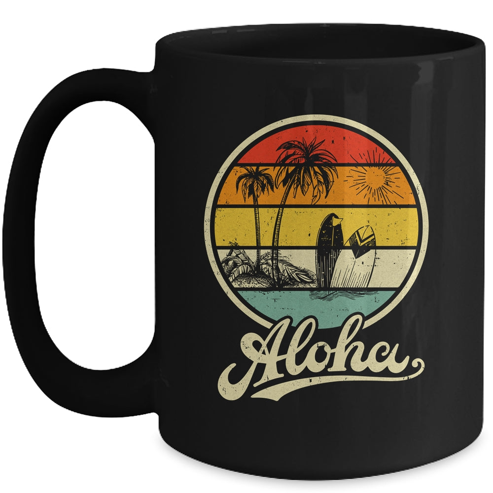 Aloha Hawaii Hawaiian For Boys Girls Palm Tree Surf Mug | siriusteestore