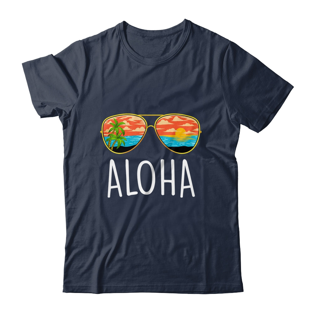 Aloha Hawaii Hawaiian Island Sunglasses Palm Trees Beach Shirt & Tank Top | siriusteestore