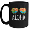 Aloha Hawaii Hawaiian Island Sunglasses Palm Trees Beach Mug | siriusteestore