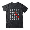 Alphabet Abc I Love You Valentines Day Heart Funny Teacher Shirt & Hoodie | siriusteestore