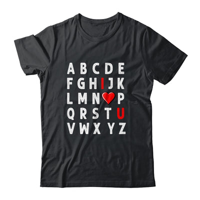 Alphabet Abc I Love You Valentines Day Heart Funny Teacher Shirt & Hoodie | siriusteestore