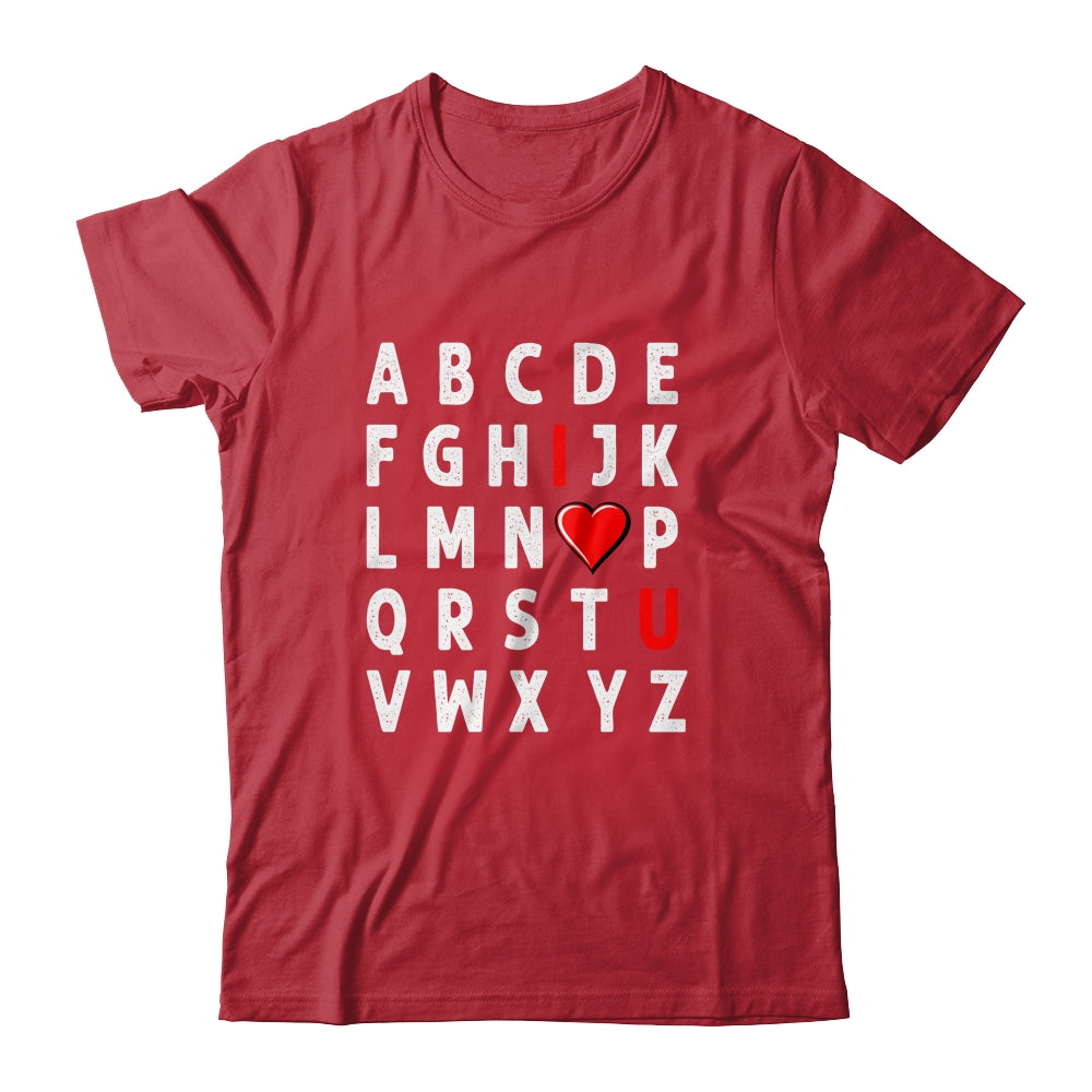 Alphabet Abc I Love You Valentines Day Heart Funny Teacher Shirt & Hoodie | siriusteestore