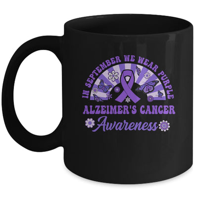 Alzheimer's Awareness In September We Wear Purple Groovy Mug | siriusteestore