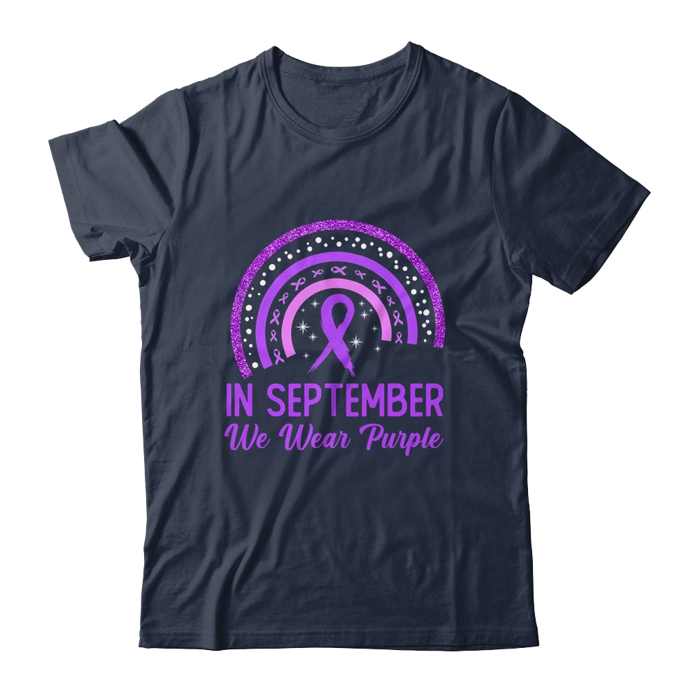 Alzheimer's Awareness In September We Wear Purple Rainbow Shirt & Hoodie | siriusteestore