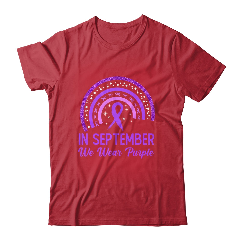 Alzheimer's Awareness In September We Wear Purple Rainbow Shirt & Hoodie | siriusteestore