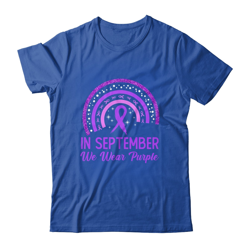 Alzheimer's Awareness In September We Wear Purple Rainbow Shirt & Hoodie | siriusteestore