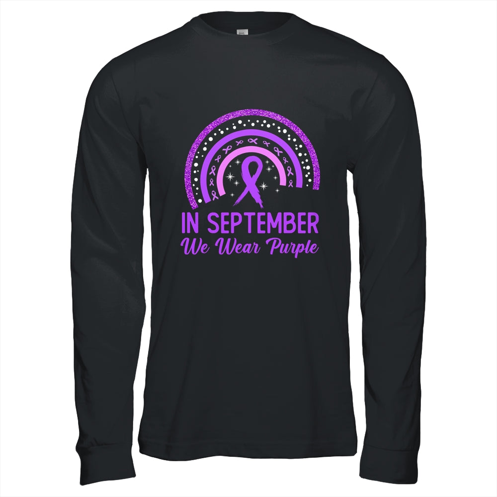 Alzheimer's Awareness In September We Wear Purple Rainbow Shirt & Hoodie | siriusteestore