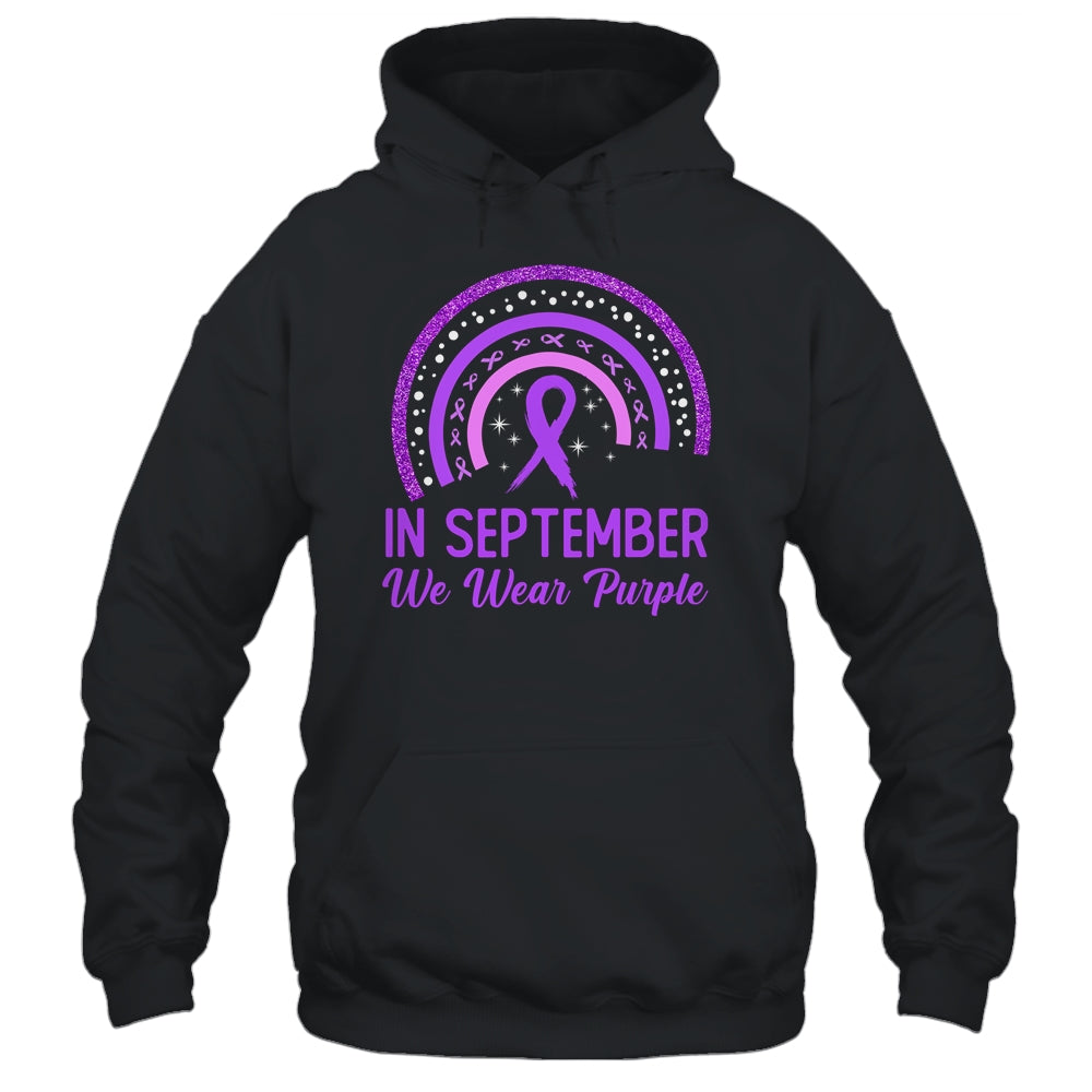 Alzheimer's Awareness In September We Wear Purple Rainbow Shirt & Hoodie | siriusteestore