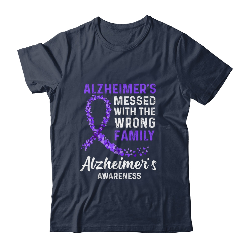 Alzheimer's Awareness Messed With The Wrong Family Support Shirt & Hoodie | siriusteestore