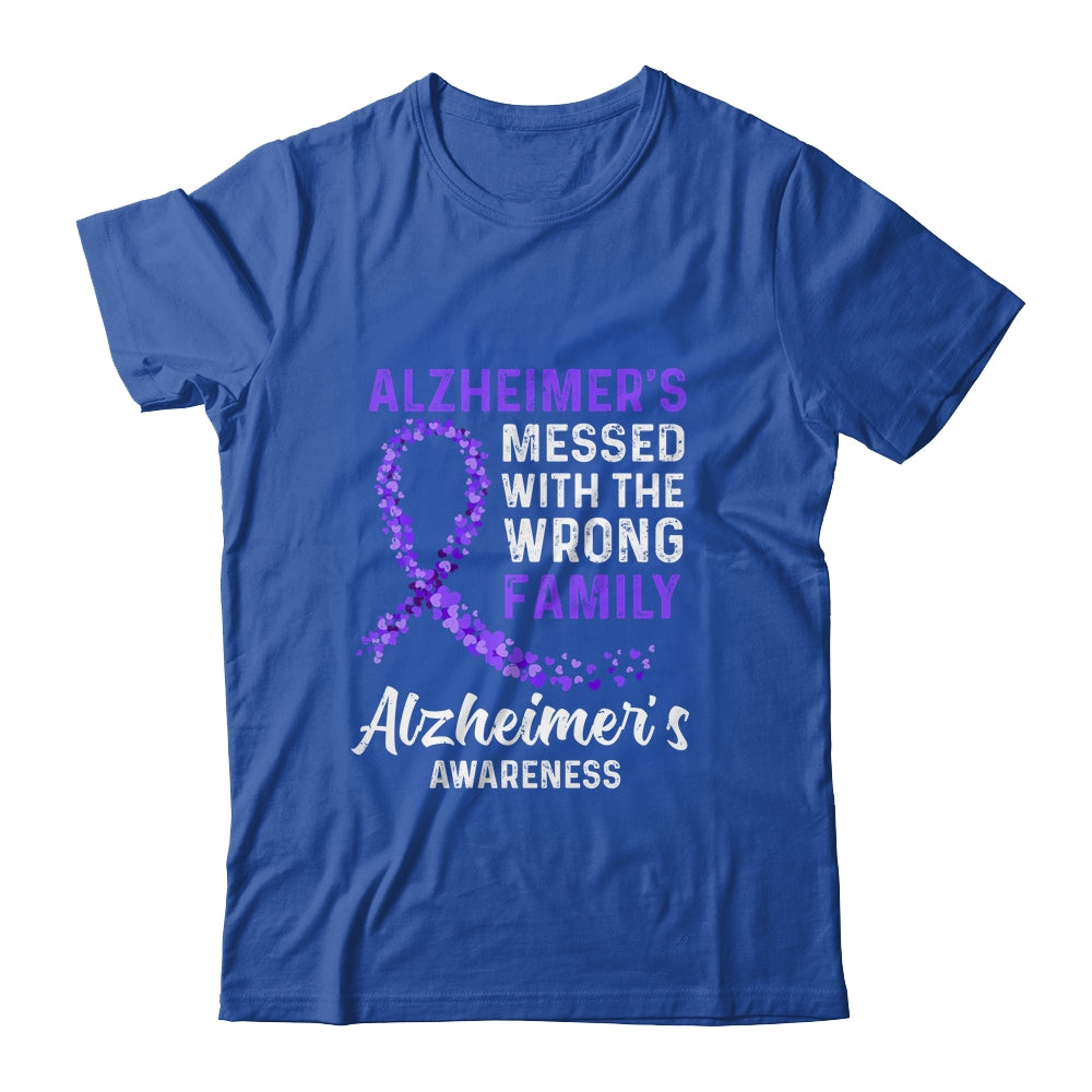 Alzheimer's Awareness Messed With The Wrong Family Support Shirt & Hoodie | siriusteestore