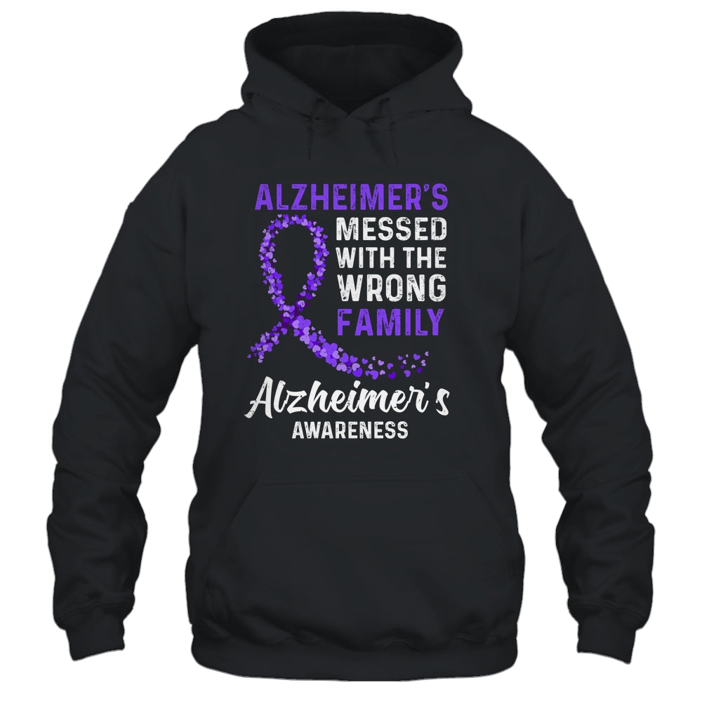 Alzheimer's Awareness Messed With The Wrong Family Support Shirt & Hoodie | siriusteestore