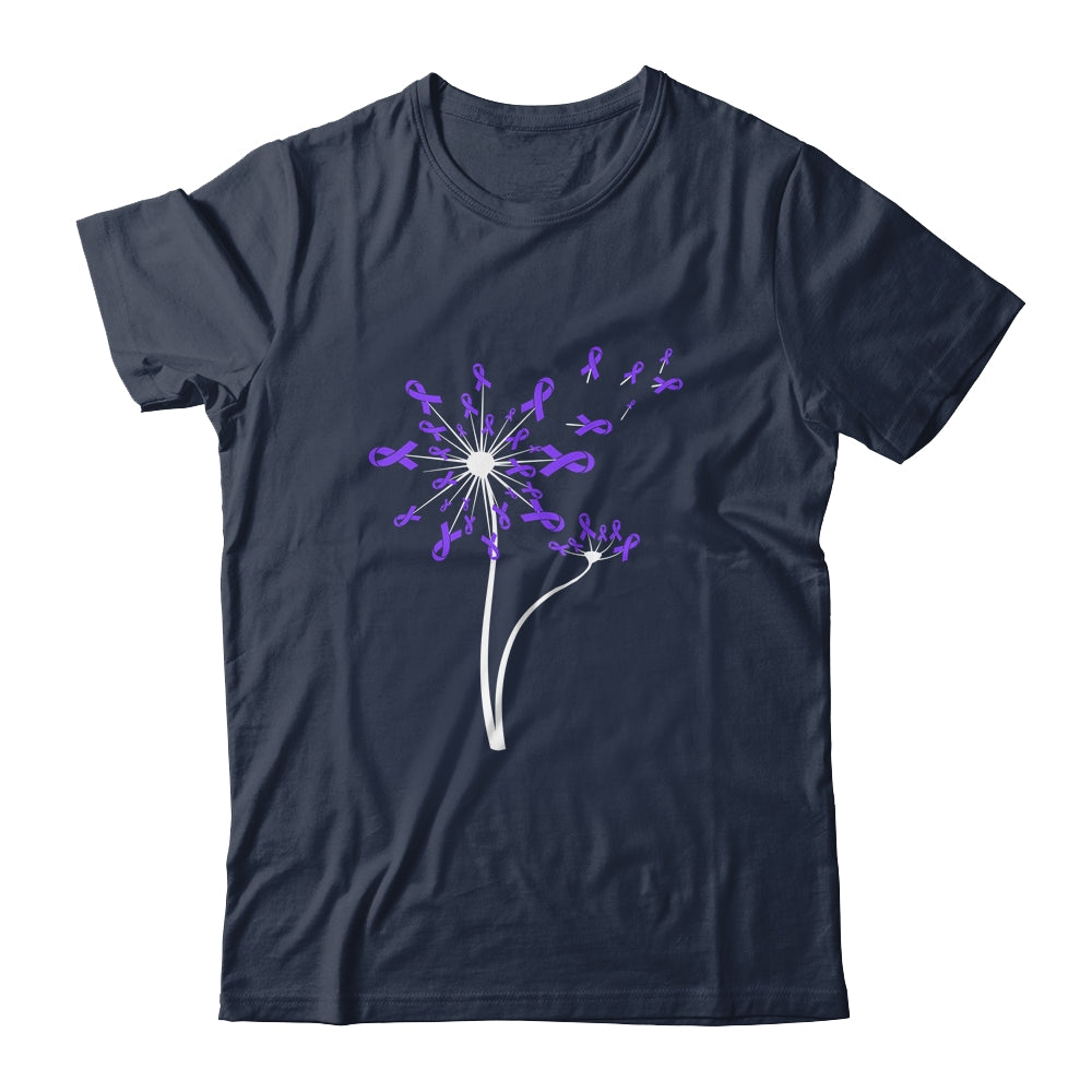 Alzheimer's Lupus Epilepsy Awareness Dandelion Purple Ribbon Shirt & Tank Top | siriusteestore