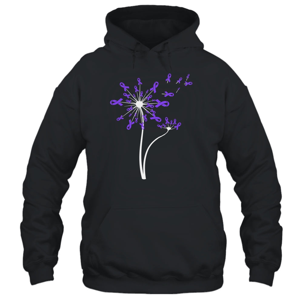 Alzheimer's Lupus Epilepsy Awareness Dandelion Purple Ribbon Shirt & Tank Top | siriusteestore